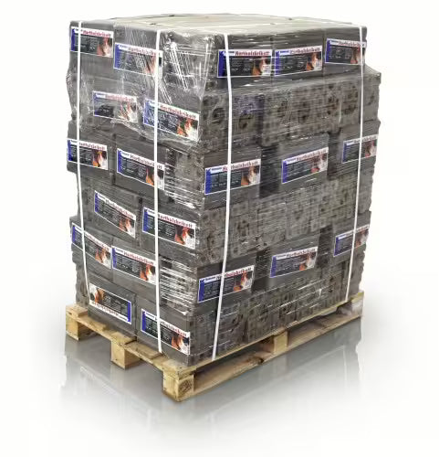Hamann achthoekige hardhoutbriketten met gat – pallet 960 kg