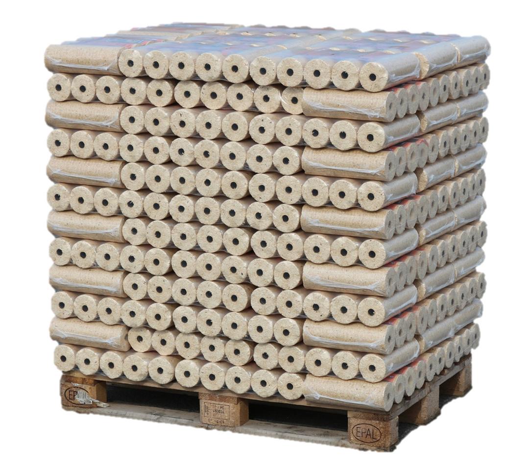 Thermospan houtbriketten – pallet 960 kg (96 pakken van 10 kg)