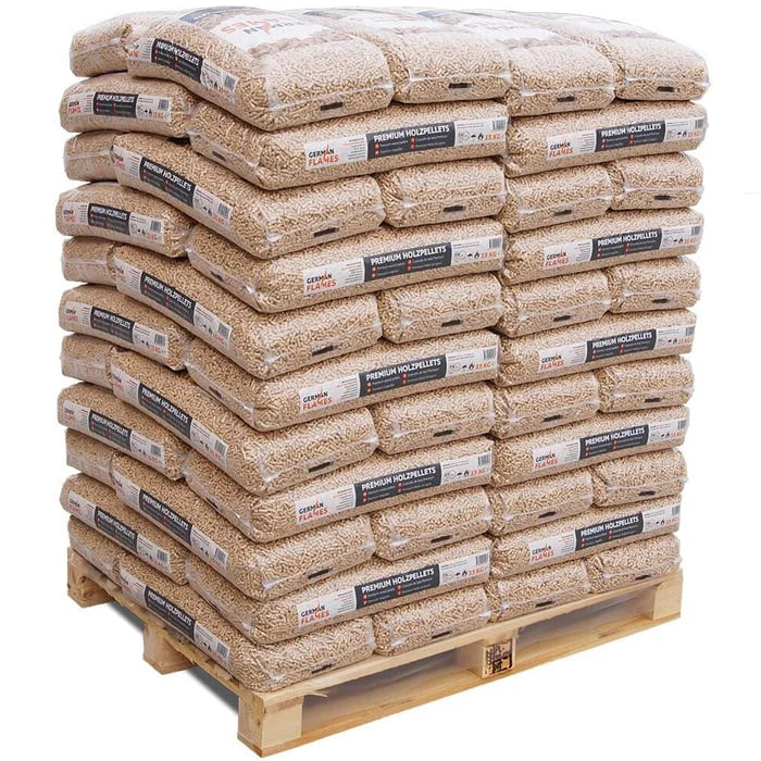 German Flames holle pellets 6 mm ENplus A1 – pallet 990 kg