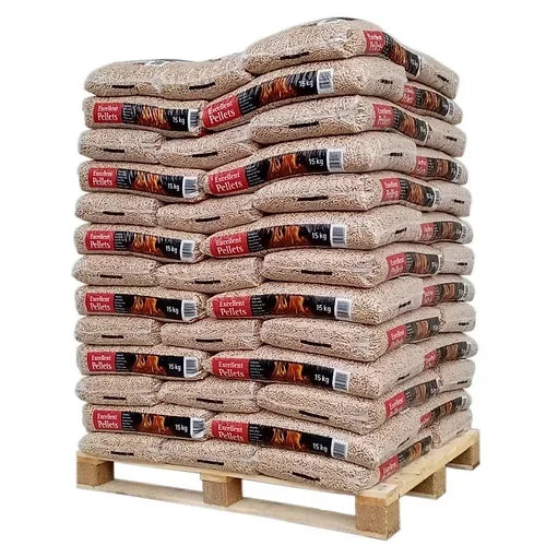 Premium houtpellets – pallet 975 kg (65 zakken van 15 kg)