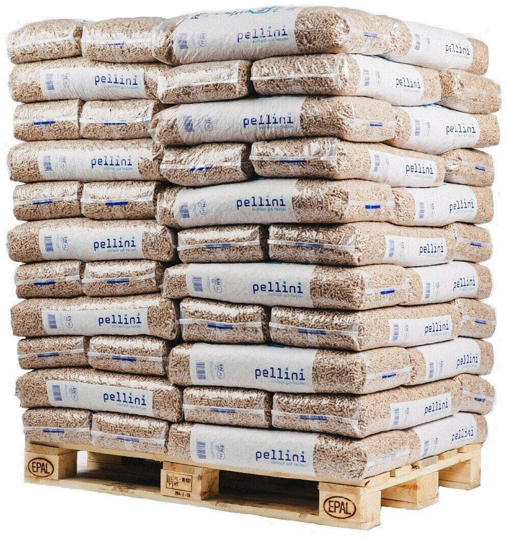 Pellini houtpellets – pallet 990 kg (66 zakken van 15 kg)